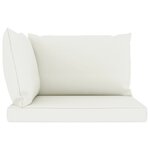 vidaXL Salon de jardin 6 Pièces avec coussins crème