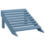 vidaXL Chaise de jardin Adirondack avec pouf Bois de sapin solide Bleu