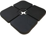 Parasol jardin déporté Alu "Ilios" - Rond - Ø 3 m - Noir - Dalles incluses