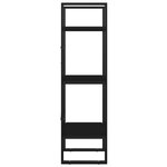 vidaXL Bibliothèque à 3 niveaux Noir 40x30x105 cm Aggloméré