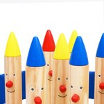 vidaXL Jeu de bowling Multicolore Bois de pin massif