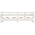 vidaXL Lit coulissant Blanc Bois de pin solide 2x(90x190) cm