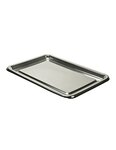 (1 lot  de 50 plateaux) plateau de présentation en plastique rectangulaire noir 35 x 24cm