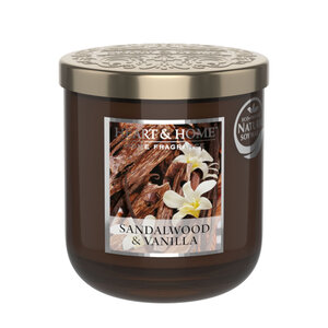 Bougie heart and home vanille bois de santal