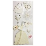 Autocollants en relief à paillettes - Mariage Femme