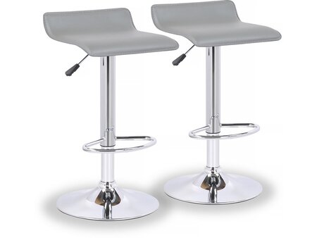 Lot de 2 tabourets de bar "Cosmo" - Gris