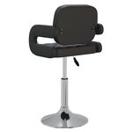 vidaXL Chaises pivotantes à manger lot de 2 noir similicuir