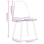 vidaXL Chaises à manger lot de 2 45x53 5x83 cm noir similicuir