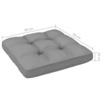 vidaXL Salon de jardin palette 4 Pièces et coussins pin imprégné de noir