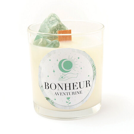 Kit DIY Bougie Lithothérapie Aventurine/ ite