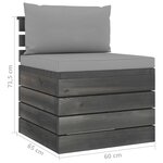 vidaXL Salon palette de jardin 8 Pièces avec coussins Bois de pin massif