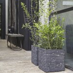 Capi Jardinière Nature Row Carré 40x40 cm Anthracite KRWZ903