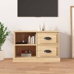 vidaXL Meuble TV chêne sonoma 73x35 5x47 5 cm bois d'ingénierie