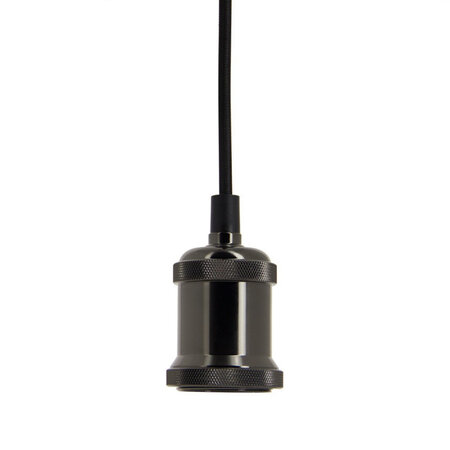 Suspension à douille noire  style vintage  culot e27