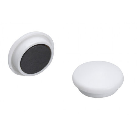 Lot de 4 aimants ronds diamètre de 32 mm - blanc - sign