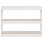 vidaXL Bibliothèque/Séparateur de pièce Blanc 100x30x71 5cm Pin massif
