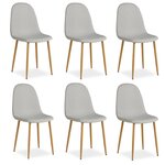 Chaise Salle à Manger Lot de 6 - Gris