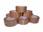 Lot de 12 rouleaux de ruban adhésif havane 50mmx66m polypropylène