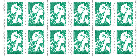 Carnet 12 timbres Marianne de l'avenir - Lettre verte