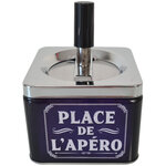 Cendrier poussoir métallique apéro