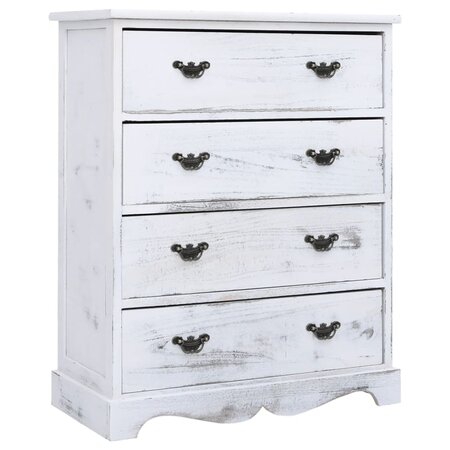 vidaXL Armoire à tiroirs Blanc 60 x 30 x 75 cm Bois