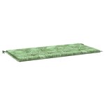 vidaXL Coussin de banc de jardin motif de feuilles 100x50x3 cm
