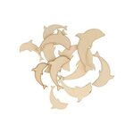 60 mini décorations en bois - Dauphins