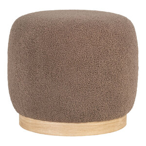 Pouf en polyester bouclé Ø 44 5 x 40 cm