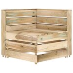 vidaXL Salon de jardin 3 Pièces Bois de pin imprégné de vert
