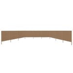 vidaXL Paravent 9 panneaux Tissu 1200 x 80 cm Taupe