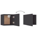 vidaXL Tables de chevet 2 Pièces Gris 30 5x30x30 cm Aggloméré