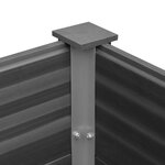 vidaXL Lit surélevé de jardin Gris 200x100x91 cm WPC