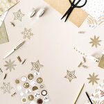 20 Stickers De Noël En Papier - Finitions Blanc Et Or À Chaud - 14 5x17 Cm - Draeger paris