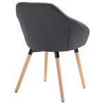 vidaXL Chaise de salle à manger Gris foncé Tissu