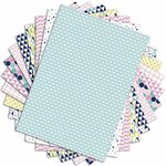48 feuilles à scrapbooking géométrique pastels - A4