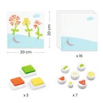 Avec des fleurs coffret de tampon