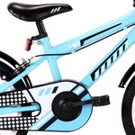 vidaXL Vélo pour enfants 16 pouces Noir et bleu