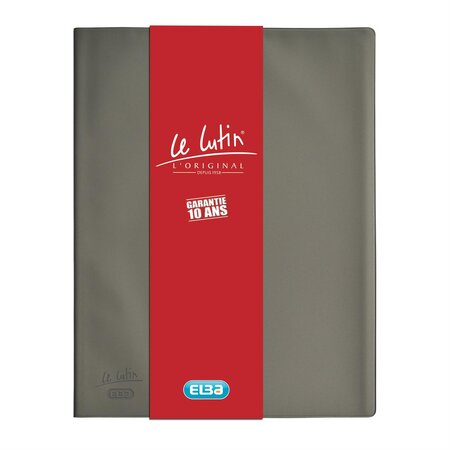 Protège-documents 'Le Lutin Original' PVC 20 Pochettes 40 Vues Gris ELBA