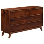 vidaXL Armoire à tiroirs Marron 140x40x80 cm Bois de manguier massif