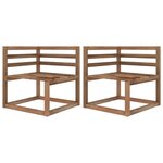 vidaXL Canapé palette de jardin 2 places et coussins vert vif Pinède