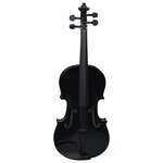 vidaXL Ensemble de violon avec archet et mentonnière Noir 4/4