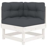 vidaXL Canapés d'angle avec coussins 2 Pièces blanc bois de pin massif