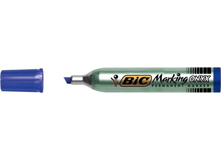 Marqueur permanent marking onyx 1591 maxi pte biseau 2 7 à 6 2 mm bleu bic