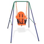 Vidaxl balançoire pour enfants avec harnais de sécurité orange
