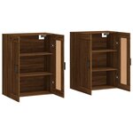 vidaXL Armoires murales 2 Pièces chêne marron bois d'ingénierie