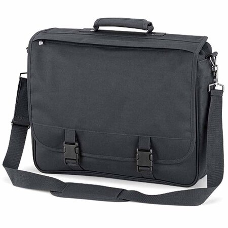 Cartable sacoche porte documents à bandoulière - QD65 - gris graphite