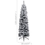 vidaXL Sapin de Noël mince pré-éclairé boules flocons de neige vert