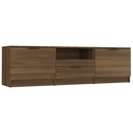 vidaXL Meuble TV Chêne marron 140x35x40 cm Bois d'ingénierie