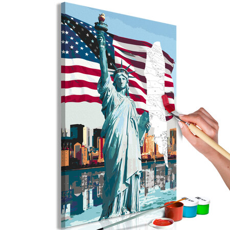 Tableau à peindre par soi-même - proud american l x h en cm 40x60