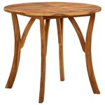 vidaXL Ensemble de salle à manger de jardin 3 Pièces Marron foncé